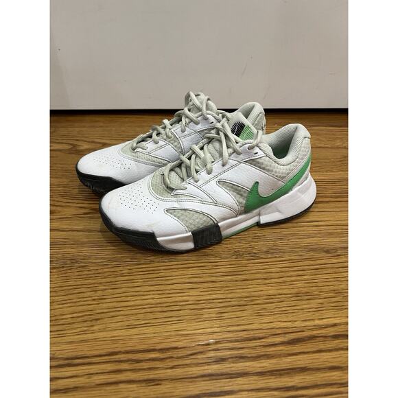 Nike Court Lite Tennis Pickleball Sneakers Size 8 White With Green Swoosh main image 8